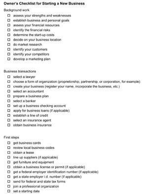checklist for starting a bookkeeping business